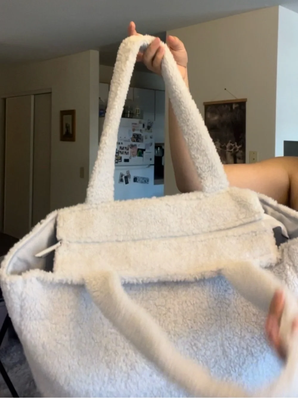 PINK Victoria's Secret Teddy Tote in Baby Blue